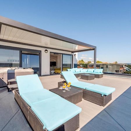 Mediteran Luxury Penthouse With Jacuzzi Mandre Exterior photo