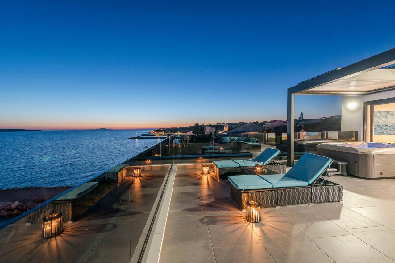 Mediteran Luxury Penthouse With Jacuzzi Mandre Exterior photo