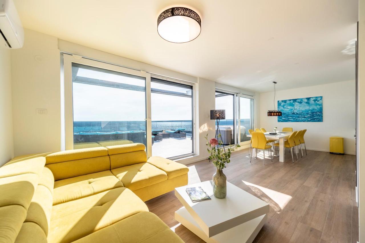 Mediteran Luxury Penthouse With Jacuzzi Mandre Exterior photo